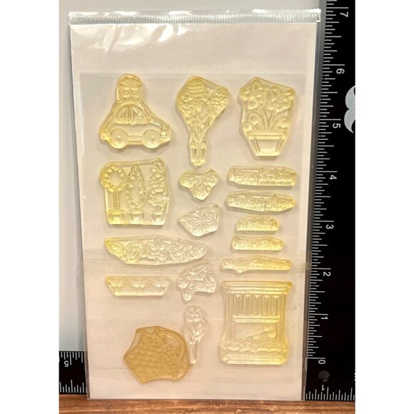 A Muse Simple Wishes Clear Stamp Set With Car Balloons Flowers & Greetings - Picture 2 of 2